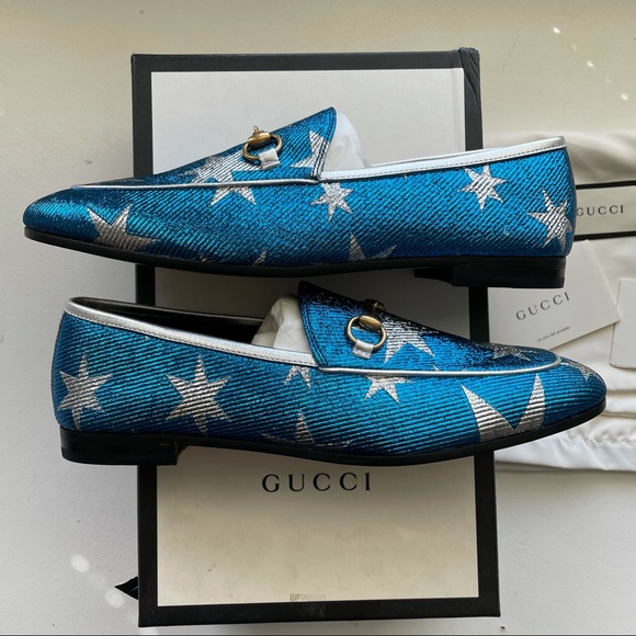 Stunning Gucci Starry Night Blue and Silver Loafer - Picture 4 of 10